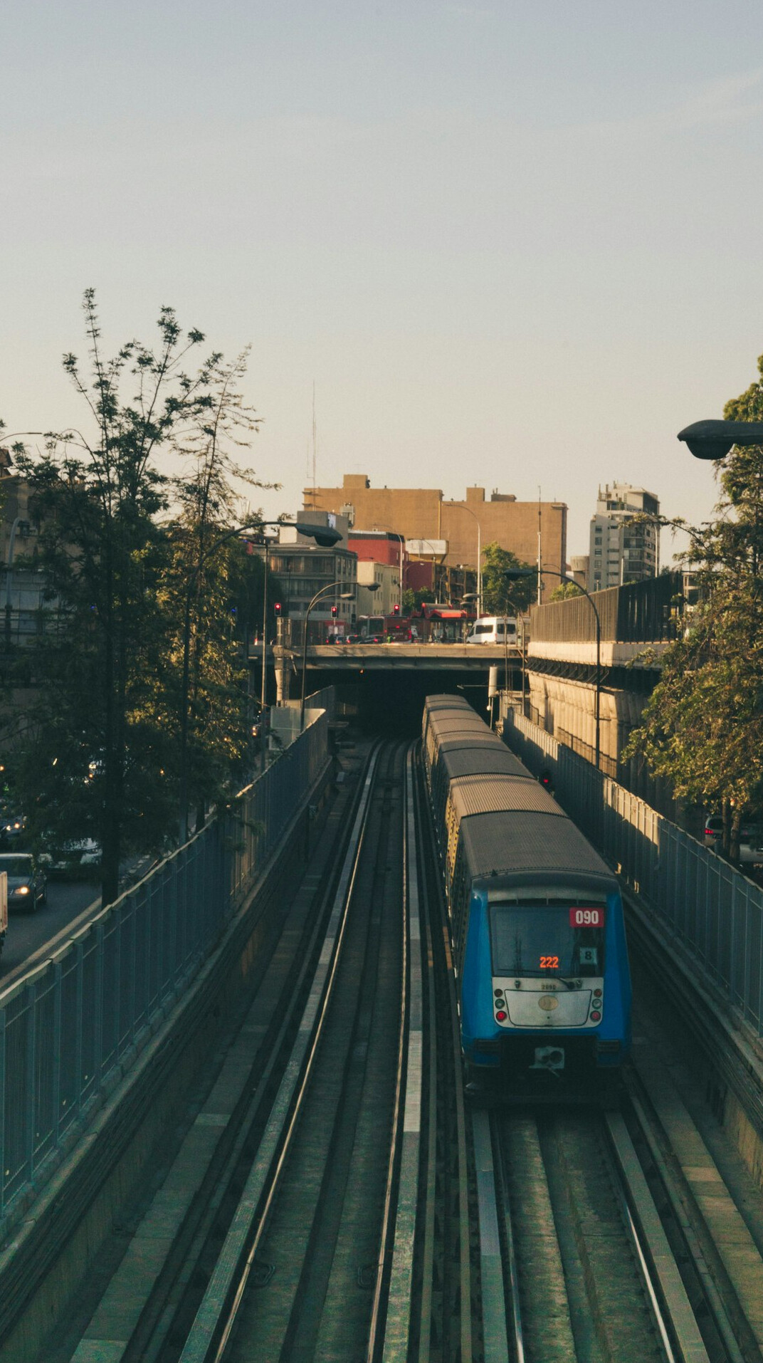 chilean city sunset